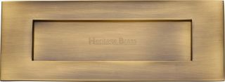 V850 203-AT Heritage Brass Letterplate 8" x 3" Antique Brass Finish