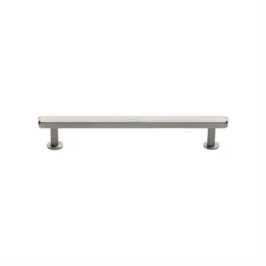 Click Here To Enlarge This Photo Of V4423 128-SN Heritage Brass Cabinet Pull Hexagon Design with 16mm Rose 128mm ctc Satin Nickel finish