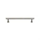 V4423 128-SN Heritage Brass Cabinet Pull Hexagon Design with 16mm Rose 128mm ctc Satin Nickel finish