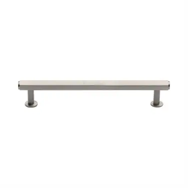 Click Here To Enlarge This Photo Of V4423 160-SN Heritage Brass Cabinet Pull Hexagon Design with 16mm Rose 160mm ctc Satin Nickel finish