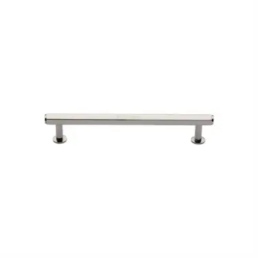 Click Here To Enlarge This Photo Of V4423 96-PNF Heritage Brass Cabinet Pull Hexagon Design with 16mm Rose 96mm ctc Polished Nickel finish