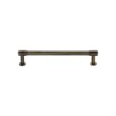 V4435 128-AT Heritage Brass Cabinet Pull Phoenix Design with 16mm Rose 128mm ctc Antique Brass finish