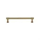 V4435 128-PB Heritage Brass Cabinet Pull Phoenix Design with 16mm Rose 128mm ctc Polished Brass finish