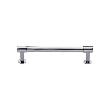 Click Here To Enlarge This Photo Of V4435 128-PC Heritage Brass Cabinet Pull Phoenix Design with 16mm Rose 128mm ctc Polished Chrome finish