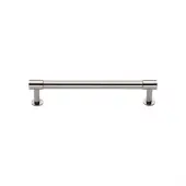 V4435 128-PNF Heritage Brass Cabinet Pull Phoenix Design with 16mm Rose 128mm ctc Polished Nickel finish