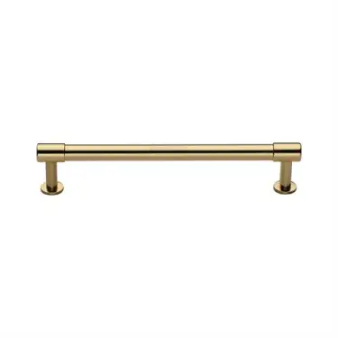 Click Here To Enlarge This Photo Of V4435 160-PB Heritage Brass Cabinet Pull Phoenix Design with 16mm Rose 160mm ctc Polished Brass finish