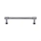V4435 160-PC Heritage Brass Cabinet Pull Phoenix Design with 16mm Rose 160mm ctc Polished Chrome finish
