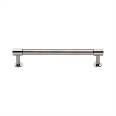Click Here To Enlarge This Photo Of V4435 160-PNF Heritage Brass Cabinet Pull Phoenix Design with 16mm Rose 160mm ctc Polished Nickel finish