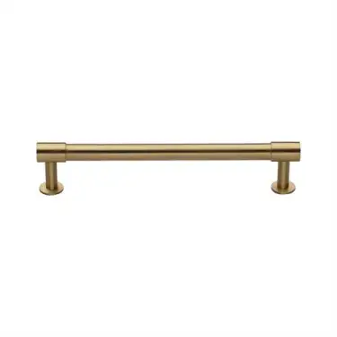 Click Here To Enlarge This Photo Of V4435 160-SB Heritage Brass Cabinet Pull Phoenix Design with 16mm Rose 160mm ctc Satin Brass finish