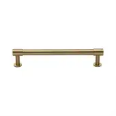 V4435 160-SB Heritage Brass Cabinet Pull Phoenix Design with 16mm Rose 160mm ctc Satin Brass finish