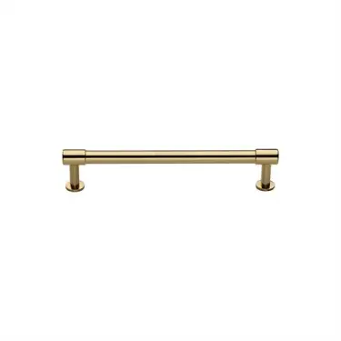 Click Here To Enlarge This Photo Of V4435 96-PB Heritage Brass Cabinet Pull Phoenix Design with 16mm Rose 96mm ctc Polished Brass finish