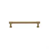 V4435 96-SB Heritage Brass Cabinet Pull Phoenix Design with 16mm Rose 96mm ctc Satin Brass finish