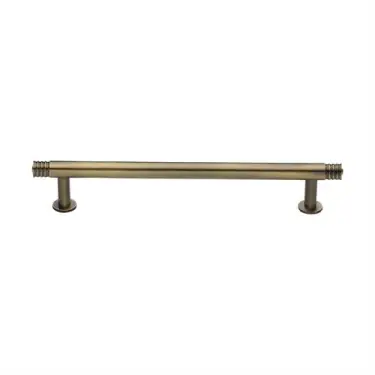 Click Here To Enlarge This Photo Of V4447 160-AT Heritage Brass Cabinet Pull Contour Design with 16mm Rose 160mm ctc Antique Brass finish