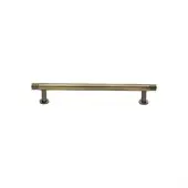 V4447 96-AT Heritage Brass Cabinet Pull Contour Design with 16mm Rose 96mm ctc Antique Brass finish