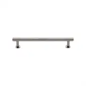 V4459 128-PNF Heritage Brass Cabinet Pull Knurled Design with 16mm Rose 128mm ctc Polished Nickel finish