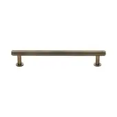 V4459 160-AT Heritage Brass Cabinet Pull Knurled Design with 16mm Rose 160mm ctc Antique Brass finish
