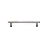 V4459 96-PNF Heritage Brass Cabinet Pull Knurled Design with 16mm Rose 96mm ctc Polished Nickel finish