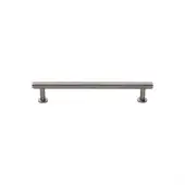 V4459 96-SN Heritage Brass Cabinet Pull Knurled Design with 16mm Rose 96mm ctc Satin Nickel finish