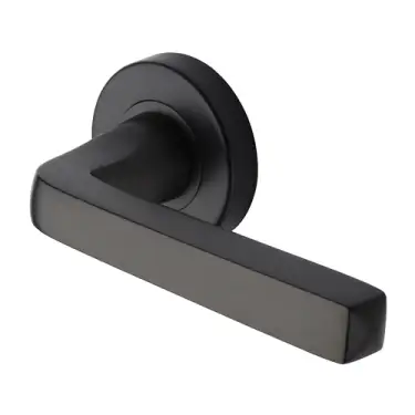Click Here To Enlarge This Photo Of V8300-MB Heritage Brass Alessa Door Handle on Round Rose Matt Bronze finish