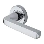 V8300-PC Heritage Brass Alessa Door Handle on Round Rose Polished Chrome finish