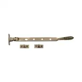 V892 12-AT Heritage Brass Casement Window Stay Reeded Design 12" Antique Brass finish