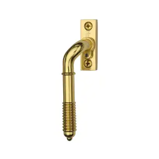 V895L LH-PB Heritage Brass Lockable Espagnolette Left Handed Reeded Design Polished Brass finish