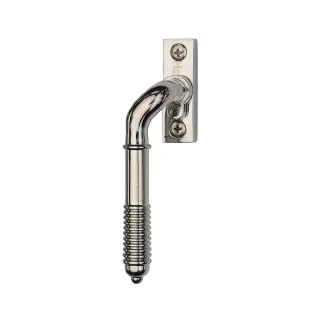V895L LH-PNF Heritage Brass Lockable Espagnolette Left Handed Reeded Design Polished Nickel finish