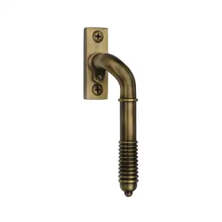 V895L RH-AT Heritage Brass Lockable Reeded Espagnolette Right Handed Antique Brass Finish