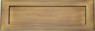 V850 305-AT Heritage Brass Letterplate 12" x 4" Antique Brass Finish