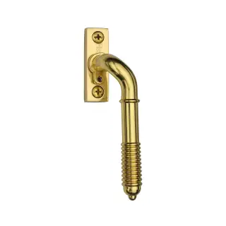 V895L RH-PB Heritage Brass Lockable Reeded Espagnolette Right Handed Polished Brass finish