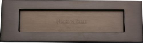 Click Here To Enlarge This Photo Of V850 305-MB Heritage Brass Letterplate 12" x 4" Matt Bronze Finish