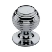 V976 32-PC Heritage Brass Cabinet Knob Beehive Design 32mm Polished Chrome finish