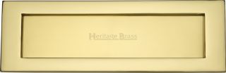 V850 305-PB Heritage Brass Letterplate 12" x 4" Polished Brass Finish