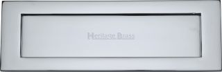 V850 305-PC Heritage Brass Letterplate 12" x 4" Polished Chrome Finish
