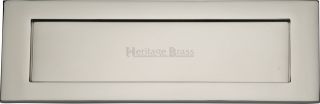 V850 305-PNF Heritage Brass Letterplate 12" x 4" Polished Nickel Finish