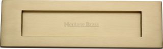 V850 305-SB Heritage Brass Letterplate 12" x 4" Satin Brass Finish
