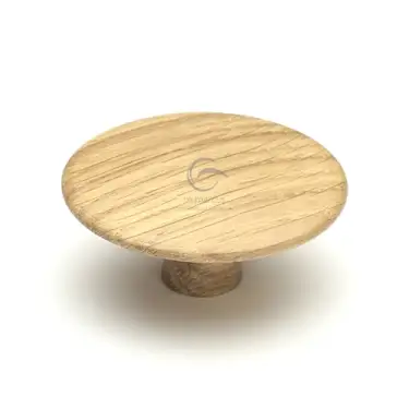 Click Here To Enlarge This Photo Of W4466-48-OAK M.Marcus Wooden Cabinet Knob Split Design 48mm Oak Finish