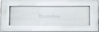 V850 305-SC Heritage Brass Letterplate 12" x 4" Satin Chrome Finish