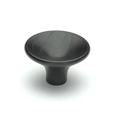 Click Here To Enlarge This Photo Of W4491-38-ASH M.Marcus Wooden Cabinet Knob Trumpet Design 38mm Black Ash Finish