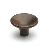 W4491-38-WAL M.Marcus Wooden Cabinet Knob Trumpet Design 38mm Walnut Finish