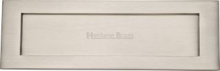 V850 305-SN Heritage Brass Letterplate 12" x 4" Satin Nickel Finish