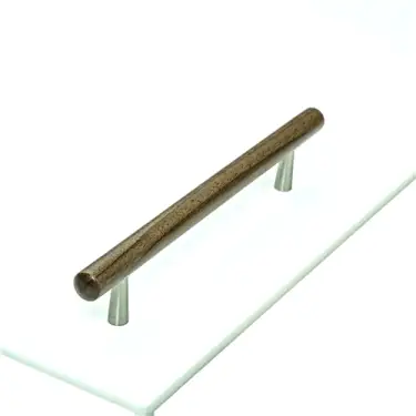 Click Here To Enlarge This Photo Of W7763-160-WAL M.Marcus Wooden Cabinet Pull Handle Tilaa Design 160mm Walnut Finish