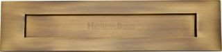 V850 330-AT Heritage Brass Letterplate 13" x 3" Antique Brass Finish