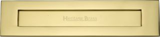 V850 330-PB Heritage Brass Letterplate 13" x 3" Polished Brass Finish