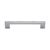 HAM0337 320-PC Heritage Brass Cabinet Pull Metro Hammered Design 320mm CTC Polished Chrome Finish