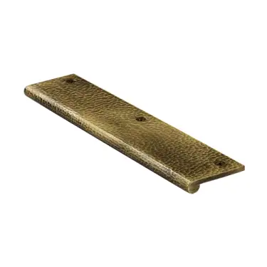 Click Here To Enlarge This Photo Of HAMEP200 38-AT Heritage Brass Hammered EP Edge Pull Cabinet Handle 200mm Antique Brass finish