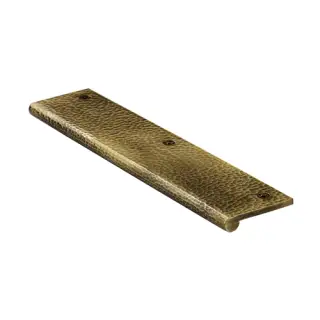 HAMEP200 38-AT Heritage Brass Hammered EP Edge Pull Cabinet Handle 200mm Antique Brass finish