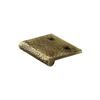 HAMEP50 38-AT Heritage Brass Hammered EP Edge Pull Cabinet Handle 50mm Antique Brass finish