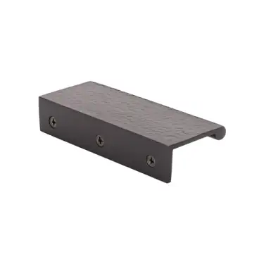 Click Here To Enlarge This Photo Of HAMEPR100 40-MB Heritage Brass Hammered EPR Edge Pull Cabinet Handle 100mm Matt Bronze finish