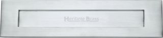 V850 330-SC Heritage Brass Letterplate 13" x 3" Satin Chrome Finish